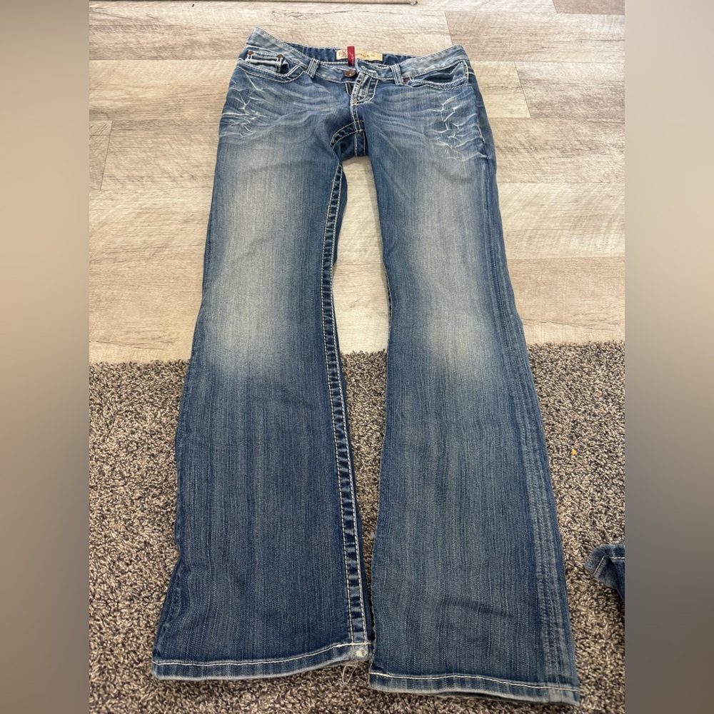 Women’s Bke Stella Blue Bootcut Jeans - Classic Faded Indigo